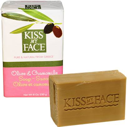 Kiss My Face, Olive & Chamomile Soap Bar, 8 oz (230 g) ,حمام، الجمال، الصابون