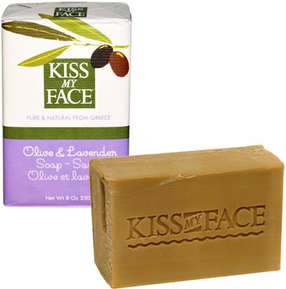 Kiss My Face, Olive & Lavender Soap Bar, 8 oz (230 g) ,حمام، الجمال، الصابون