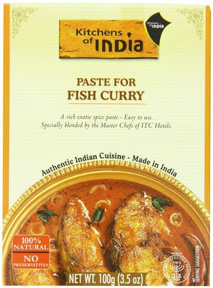 Kitchens of India, Paste For Fish Curry, 3.5 oz (100 g) ,الغذاء والصلصات والمخللات