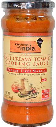 Kitchens of India, Rich Creamy Tomato Cooking Sauce, Mild, 12.2 oz (347 g) ,الغذاء والصلصات والمخللات