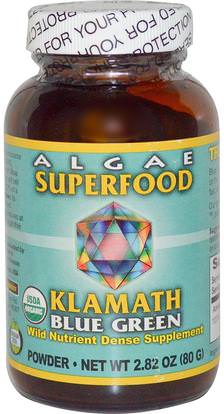 Klamath, Power Organics, Algae Superfood Klamath Blue Green, 2.8 oz (80 g) ,المكملات الغذائية، سوبرفوودس، الطحالب الخضراء الزرقاء