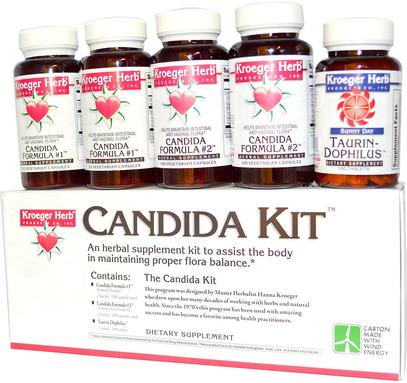 Kroeger Herb Co, Candida Kit, 5 Bottles ,الصحة، المبيضات