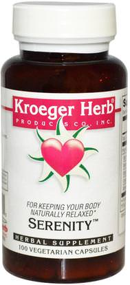 Kroeger Herb Co, Serenity, 100 Veggie Caps ,والصحة، ومكافحة الإجهاد