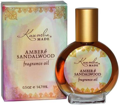 Kuumba Made, Fragrance Oil, Amber & Sandalwood, 0.5 oz (14.7 ml) ,حمام، الجمال، بخاخ العطر