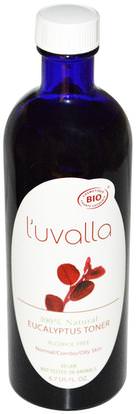Luvalla Certified Organic, Eucalyptus Toner, Alcohol Free, 6.7 fl oz ,الجمال، العناية بالوجه، نوع البشرة العادية لتجفيف الجلد نوع التحرير والسرد إلى البشرة الدهنية