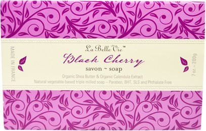La Belle Vie, Black Cherry Bar Soap, 7 oz (200 g) ,حمام، الجمال، الصابون