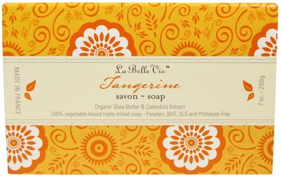 La Belle Vie, Tangerine Bar Soap, 7 oz (200 g) (Discontinued Item) ,حمام، الجمال، الصابون