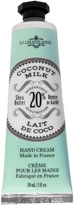 La Chatelaine, Hand Cream, Coconut Milk, 1 fl oz (30 ml) ,حمام، الجمال، كريمات اليد