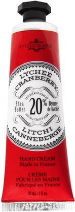 La Chatelaine, Hand Cream, Lychee Cranberry, 1 fl oz (30 ml) ,حمام، الجمال، كريمات اليد