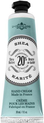 La Chatelaine, Hand Cream, Shea, 1 fl oz (30 ml) ,حمام، الجمال، كريمات اليد