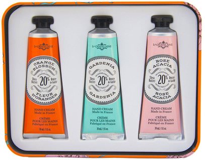 La Chatelaine, Hand Cream Trio, Orange, 3 - 1 fl oz (30 ml) Each ,حمام، الجمال، هدية مجموعات، اليد الكريمات
