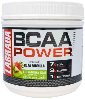 Labrada Nutrition, BCAA Power, Strawberry Kiwi, 15.06 oz (427 g) ,المكملات الغذائية، والأحماض الأمينية، بكا (متفرعة سلسلة الأحماض الأمينية)