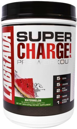 Labrada Nutrition, Super Charge! Pre-Workout, Watermelon, 1.49 lb (675 g) ,الرياضة، تجريب، العضلات