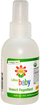 Lafes Natural Body Care, Baby, Insect Repellent, 4 oz (118 ml) ,المنزل، علة و طارد الحشرات، حمام الاطفال