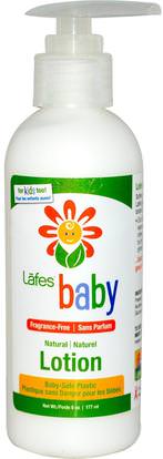 Lafes Natural Body Care, Baby, Natural Lotion, Fragrance-Free, 6 oz (177 ml) ,حمام، الجمال، غسول الجسم، أطفال حمام