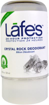 Lafes Natural Body Care, Crystal Rock Deodorant, 4.25 oz (120 ml) ,حمام، الجمال، مزيل العرق