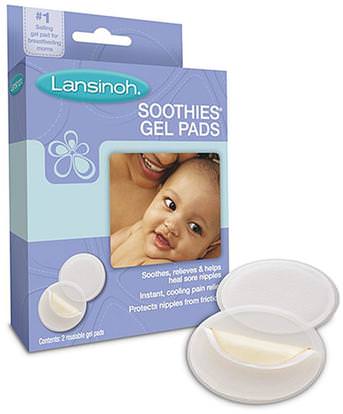Lansinoh, Soothies Gel Pads, 2 Reusable Gel Pads ,صحة الطفل، تغذية الطفل، الرضاعة الطبيعية، أطفال الأطعمة