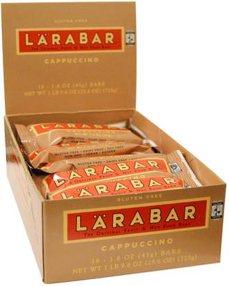 Larabar, Cappuccino, 16 Bars, 1.6 oz (45 g) Each ,لارابار، الطعام، الوجبات الصحية الصحية، الحانات الغذائية