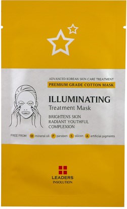 Leaders, Illuminating Treatment Mask, 1 Mask, 25 ml ,الجمال، أقنعة الوجه، أقنعة ورقة