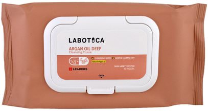 Leaders, Labotica, Argan Oil Deep Cleansing Tissue, 50 Tissues ,الجمال، العناية بالوجه