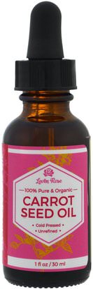 Leven Rose, 100% Pure & Organic Carrot Seed Oil, 1 fl oz (30 ml) ,حمام، الجمال، الزيوت العطرية الزيوت