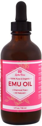 Leven Rose, 100% Pure & Organic Emu Oil, 4 fl oz (118 ml) ,الجمال، العناية بالوجه، بشرة