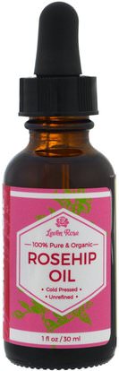 Leven Rose, 100% Pure & Organic Rosehip Oil, 1 fl oz (30 ml) ,حمام، والجمال، والزيوت العطرية الزيوت، وارتفع زيت بذور الورك