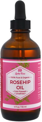 Leven Rose, 100% Pure & Organic Rosehip Oil, 4 fl oz (118 ml) ,حمام، والجمال، والزيوت العطرية الزيوت، وارتفع زيت بذور الورك