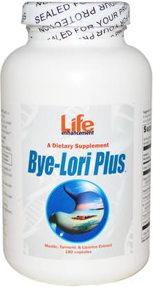 Life Enhancement, Bye-Lori Plus, 180 Capsules ,المكملات الغذائية، مضادات الأكسدة، الكركمين