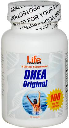 Life Enhancement, DHEA Original, 100 mg, 60 Capsules ,المكملات الغذائية، ديا