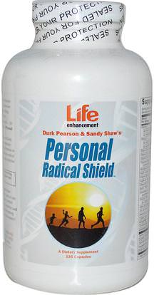 Life Enhancement, Durk Pearson & Sandy Shaws, Personal Radical Shield, 336 Capsules ,المكملات الغذائية، مضادات الأكسدة، الفيتامينات