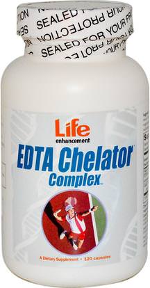 Life Enhancement, EDTA Chelator Complex, 120 Capsules ,المكملات الغذائية، المعادن، الكالسيوم الصوديوم، إدتا