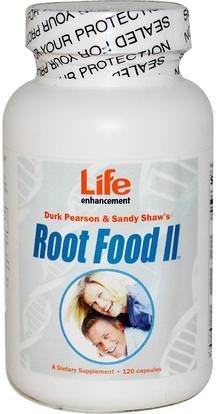 Life Enhancement, Root Food II, 120 Capsules ,الصحة، المرأة، مكملات الشعر، مكملات الأظافر، مكملات الجلد