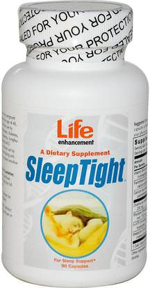 Life Enhancement, SleepTight, 90 Capsules ,والمكملات الغذائية، 5-هتب، والنوم
