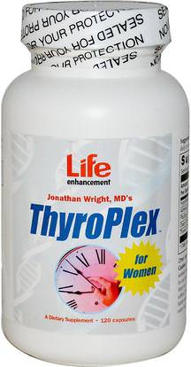 Life Enhancement, ThyroPlex for Women, 120 Capsules ,والمكملات الغذائية، ومنتجات الأبقار، والنساء