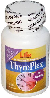 Life Enhancement, ThyroPlex for Women, 30 Capsules ,والمكملات الغذائية، ومنتجات الأبقار، والنساء