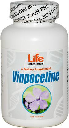 Life Enhancement, Vinpocetine, 120 Capsules ,الصحة، اضطراب نقص الانتباه، إضافة، أدهد، الدماغ، فينبوسيتين، الأعشاب، نكة