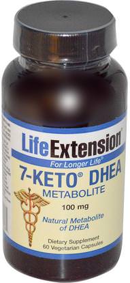 Life Extension, 7-Keto DHEA, Metabolite, 100 mg, 60 Veggie Caps ,والمكملات الغذائية، 7 كيتو، والصحة، والنظام الغذائي
