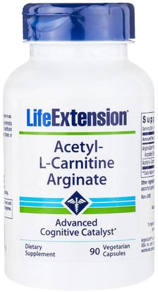 Life Extension, Acetyl-L-Carnitine Arginate, 90 Veggie Caps ,المكملات الغذائية، والأحماض الأمينية، ل كارنيتين، أسيتيل ل كارنيتين