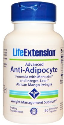 Life Extension, Advanced Anti-Adipocyte Formula, 60 Veggie Caps ,والصحة، والنظام الغذائي