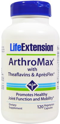 Life Extension, ArthroMax With Theaflavins and ApresFlex, 120 Veggie Caps ,والصحة، والعظام، وهشاشة العظام، والصحة المشتركة
