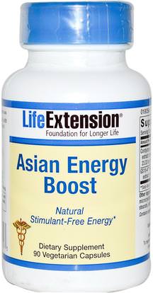 Life Extension, Asian Energy Boost, 90 Veggie Caps ,والصحة، والطاقة