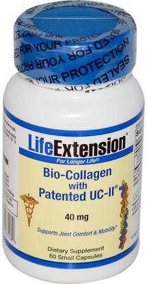 Life Extension, Bio-Collagen with Patented UC-II, 40 mg, 60 Small Caps ,والصحة، والعظم، وهشاشة العظام، والصحة المشتركة، نوع الكولاجين إي