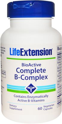 Life Extension, BioActive Complete B-Complex, 60 Veggie Caps ,الفيتامينات، فيتامين ب المعقدة