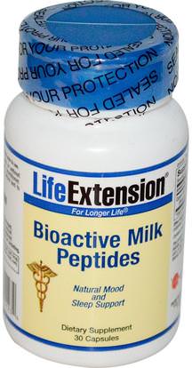 Life Extension, Bioactive Milk Peptides, 30 Capsules ,والمكملات الغذائية، والنوم