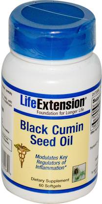 Life Extension, Black Cumin Seed Oil, 60 Softgels ,الصحة، الالتهاب