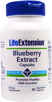 Life Extension, Blueberry Extract Capsules, 60 Veggie Caps ,والمكملات الغذائية، ومضادات الأكسدة، توت
