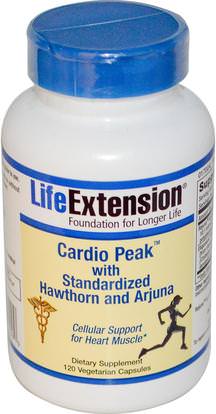 Life Extension, Cardio Peak with Standardized Hawthorn and Arjuna, 120 Veggie Caps ,الصحة، القلب القلب والأوعية الدموية الصحة، دعم القلب، الأعشاب، أرجونا