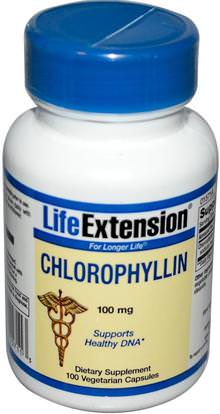 Life Extension, Chlorophyllin, 100 mg, 100 Veggie Caps ,الصحة، السموم، المكملات الغذائية، الكلوروفيل