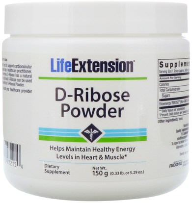 Life Extension, D-Ribose Powder, 5.29 oz (150 g) ,الصحة